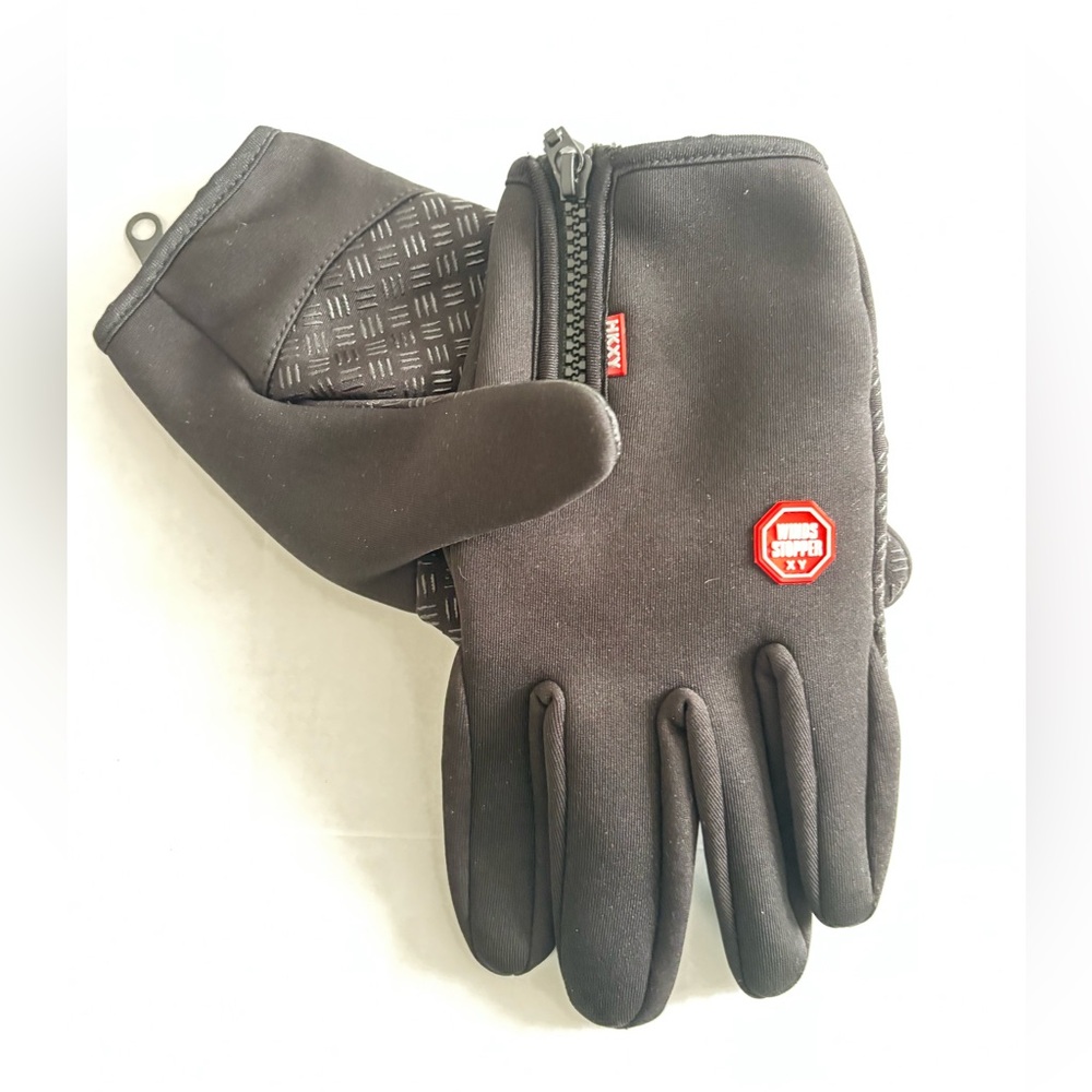 HKXY WIND STOPPER CYCLING GLOVES BLACK, size L